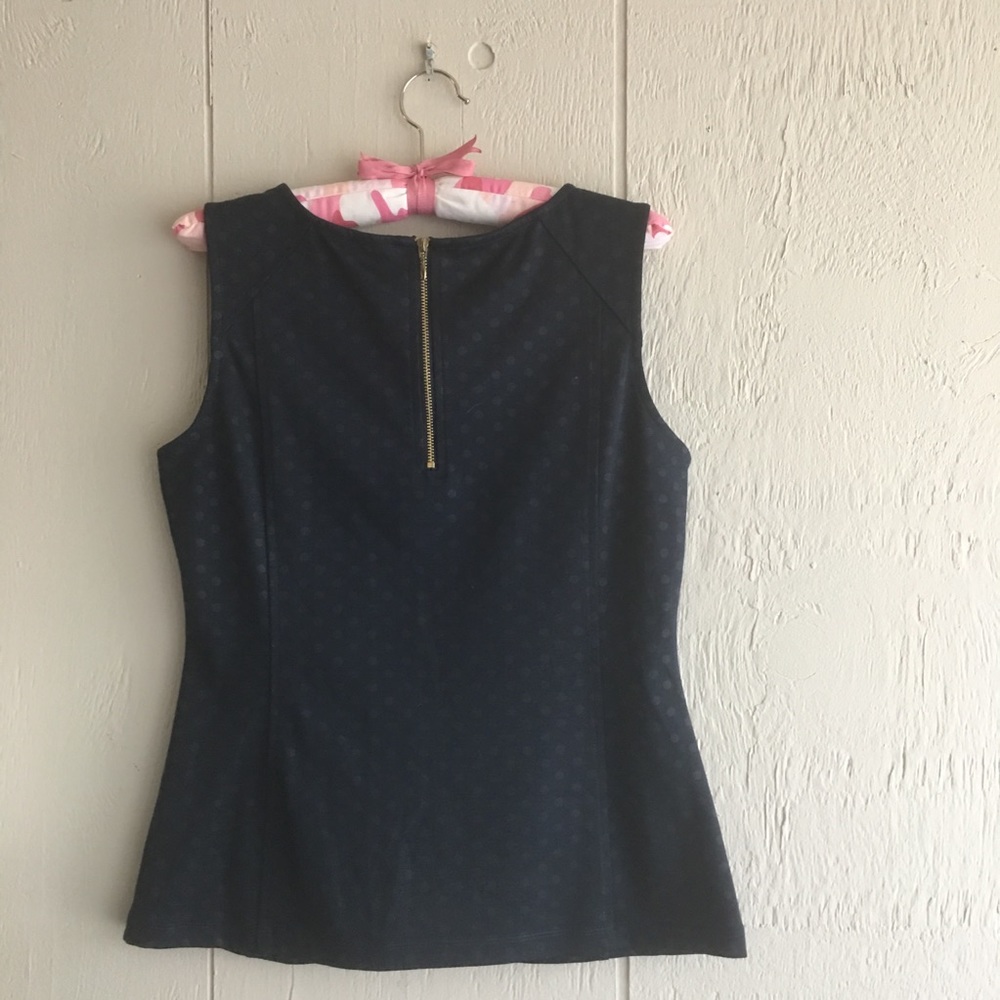 Banana Republic navy sleeveless blouse - Picture 3 of 4